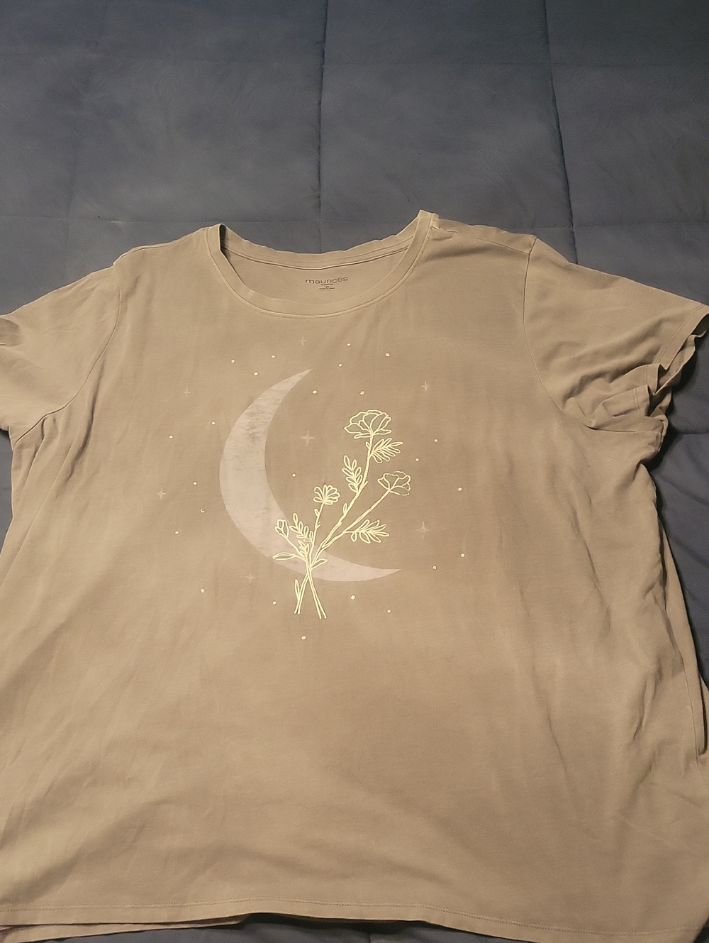 Maurices Beige Crescent Moon & Floral Graphic Tee - Men